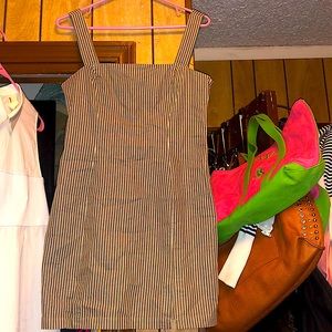 Sage Green Pinstripe Daytrip Dress